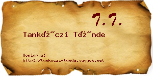 Tankóczi Tünde névjegykártya