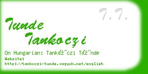 tunde tankoczi business card